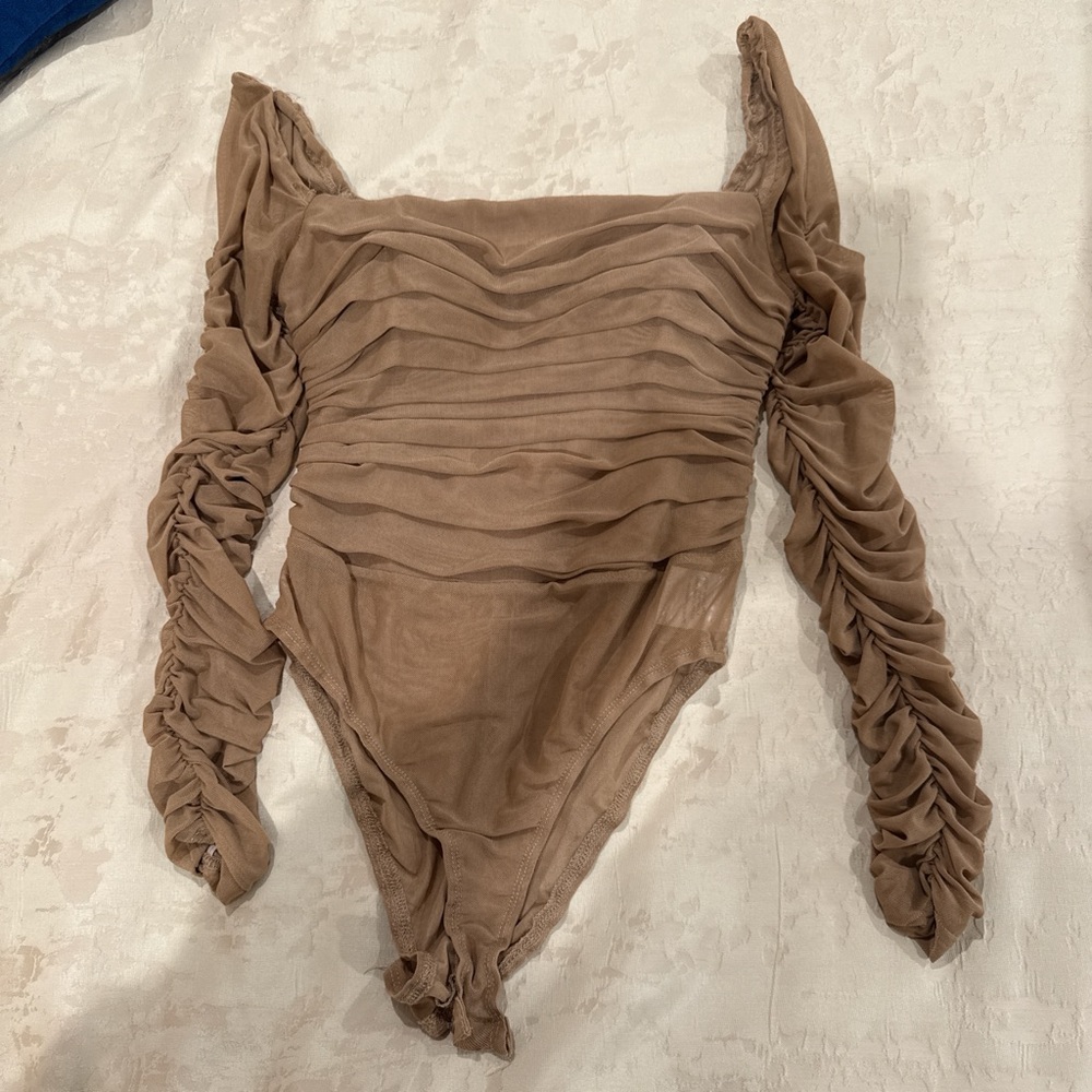 Princess Polly Brown Ruched Bodysuit